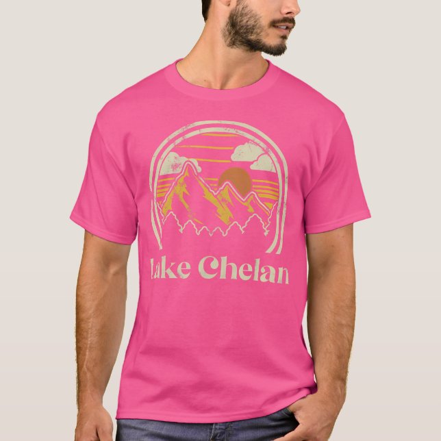 Lake Chelan Mountains Washington Hiking Outdoors R T-Shirt (Front)