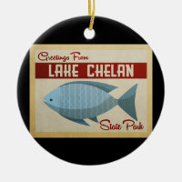 Lake Chelan State Park Fish Vintage Travel