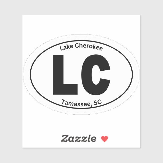 Lake Cherokee LC Vinyl Sticker - white (Sheet)