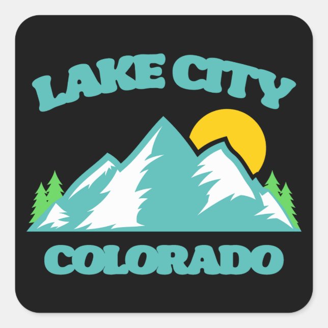 Lake City Colorado Square Sticker (Front)