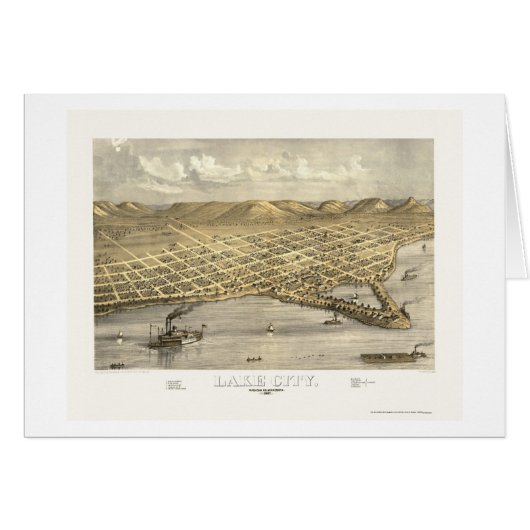 Lake City, MN Panoramic Map - 1867 Cards (Front Horizontal)