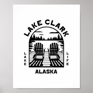 Lake Clark Alaska Outdoors Vintage Poster