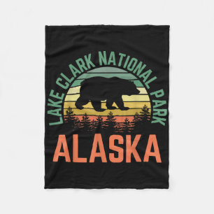 Lake Clark National Park Alaska Bear Hiking Nature Fleece Blanket