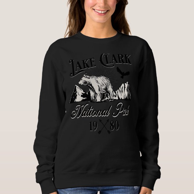 Lake Clark National Park Alaska Nature Bear Hike O Sweatshirt (Front)