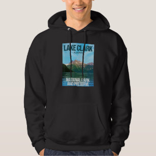 Lake Clark National Park Alaska Poster Design Hoodie