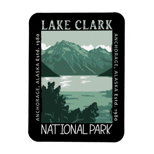 Lake Clark National Park Alaska Vintage Distressed Magnet