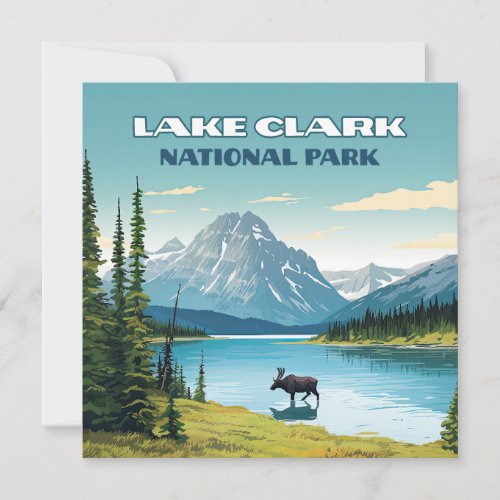 Lake Clark National Park Alaska Vintage Flat Card