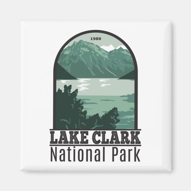 Lake Clark National Park Alaska Vintage  Magnet (Front)