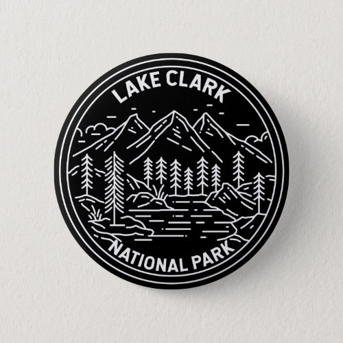 Lake Clark National Park Alaska Vintage Monoline Button
