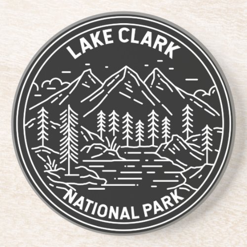 Lake Clark National Park Alaska Vintage Monoline Coaster