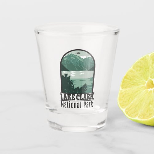 Lake Clark National Park Alaska Vintage Shot Glass