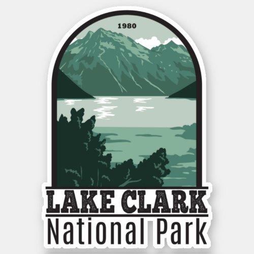 Lake Clark National Park Alaska Vintage Sticker