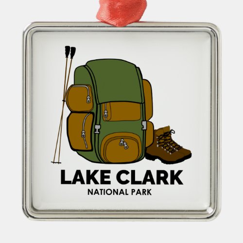 Lake Clark National Park Backpack Metal Ornament