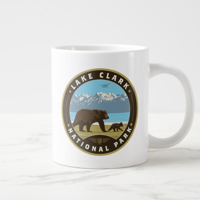 Lake Clark National Park Giant Coffee Mug (Right)