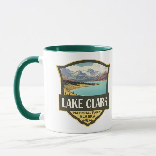 Lake Clark National Park Illustration Travel Art Mug