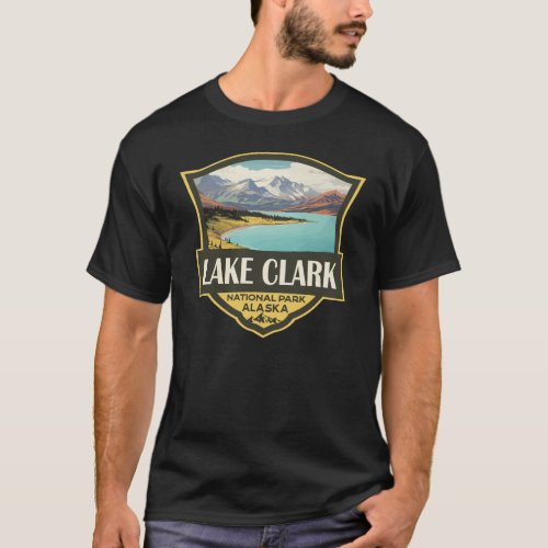 Lake Clark National Park Illustration Travel Art T_Shirt