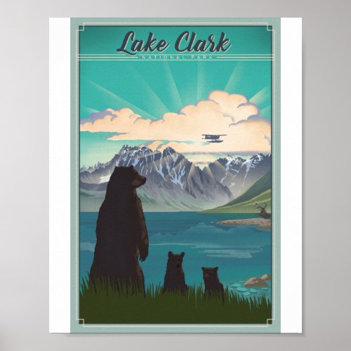 Lake Clark National Park Litho Artwork Poster