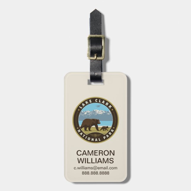 Lake Clark National Park Luggage Tag (Front Vertical)