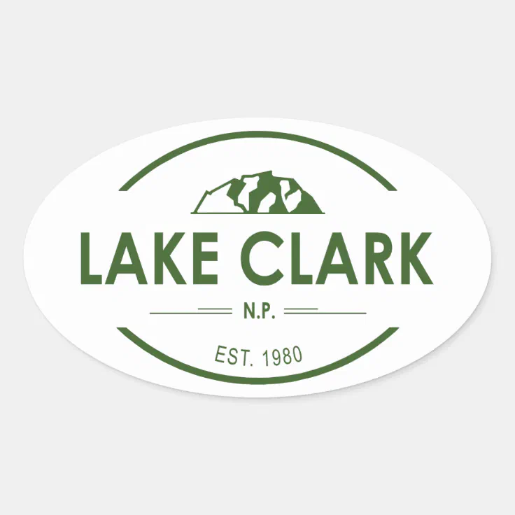 Lake Clark National Park Oval Sticker | Zazzle