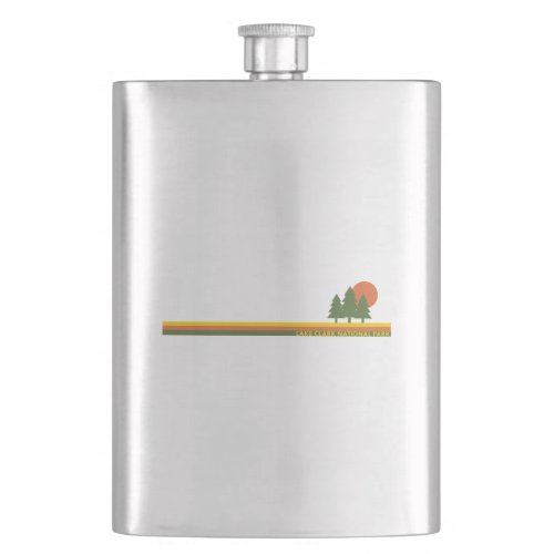 Lake Clark National Park Pine Trees Sun Flask