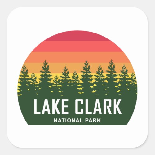 Lake Clark National Park Square Sticker