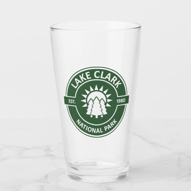 Lake Clark National Park Sun Trees Glass (Front)