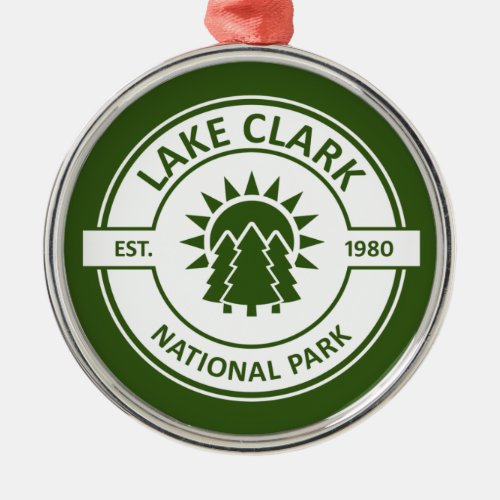 Lake Clark National Park Sun Trees Metal Ornament