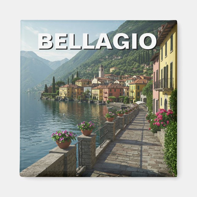 Lake Como Bellagio Italy Travel Magnet (Front)