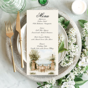 Lake Como Calligraphy Menu