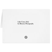 Lake Como Card (Back Horizontal)