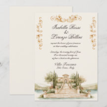 Lake Como Destination Wedding Invitation