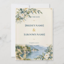 Lake Como | Elegant Blue & Gold