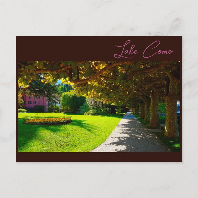 Lake Como Italy Bellagio Walkway Postcard (Front)