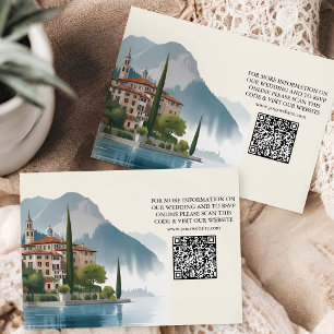 Lake Como Italy Destination Wedding Enclosure Card