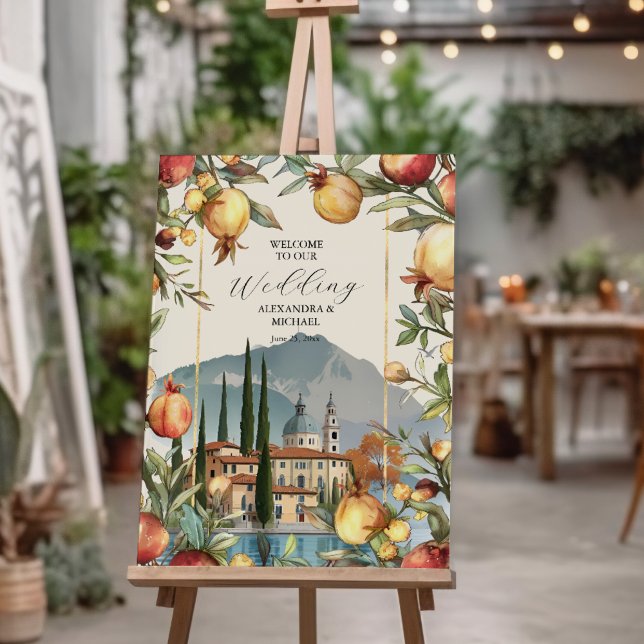 Lake Como  Italy Destination Wedding Foam Board (Creator Uploaded)