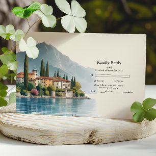Lake Como  Italy Destination Wedding RSVP Card