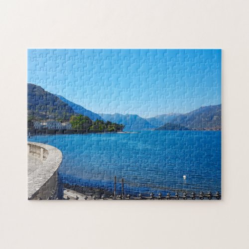 Lake Como Italy Landscape Mountains Jigsaw Puzzle