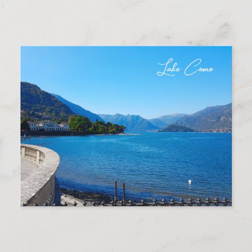 Lake Como Italy Landscape Mountains Postcard