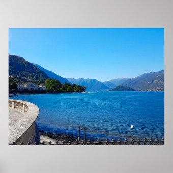 Lake Como Italy Landscape Mountains Poster | Zazzle