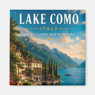 🌊 Lake Como Italy Luxury Lakeside Magnet
