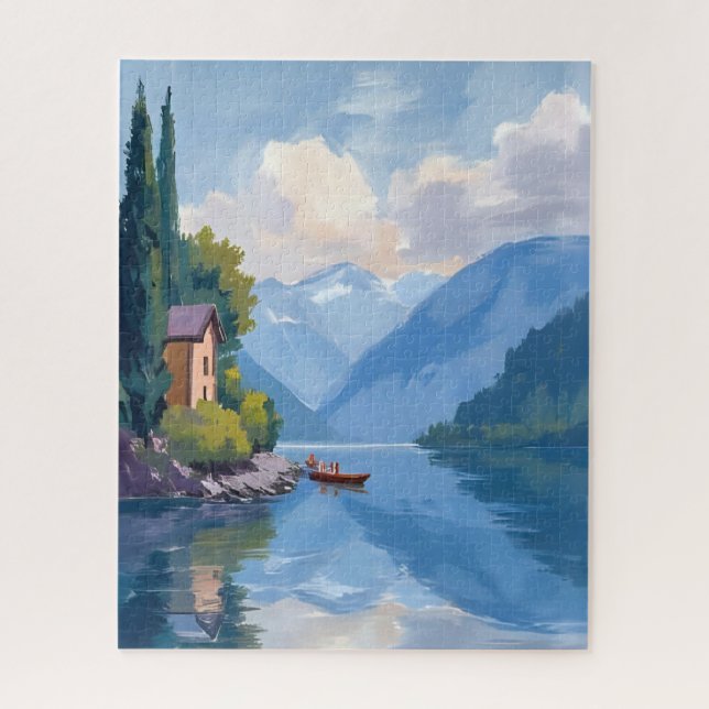 Lake Como, Italy Painting Jigsaw Puzzle (Vertical)