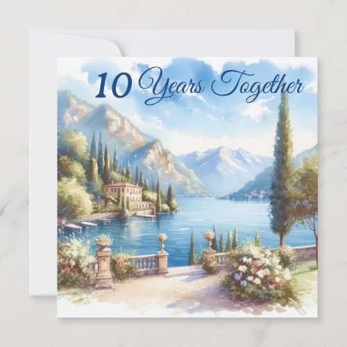 Lake Como Italy Romantic Vacation Anniversary Gift Card