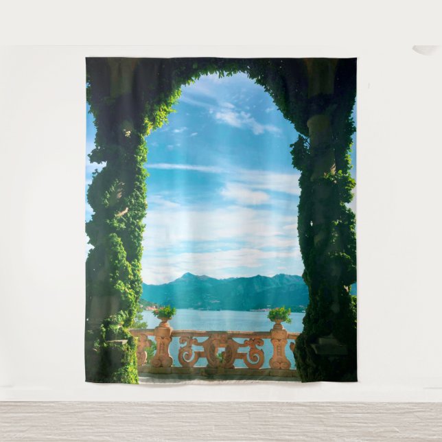 Lake Como Italy Scene | Wall Mural Backdrop (Front)