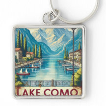 Lake como italy tin sign