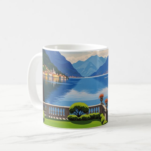 Lake Como Italy Travel Coffee Mug (Front Left)