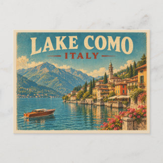 Lake Como Italy Travel Postcard