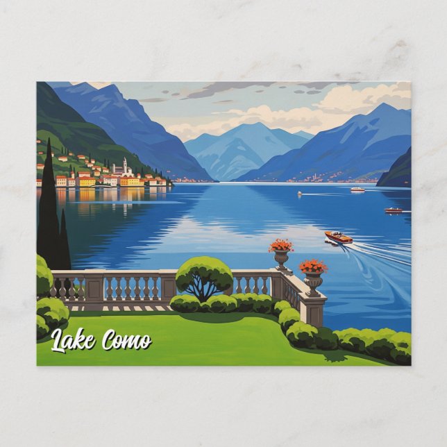 Lake Como Italy Travel Postcard (Front)