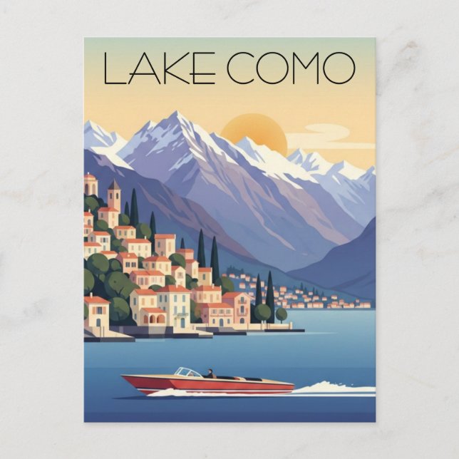 Lake Como Italy Travel Postcard (Front)