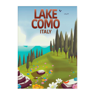 Lake Como Italy travel postcard. Acrylic Print