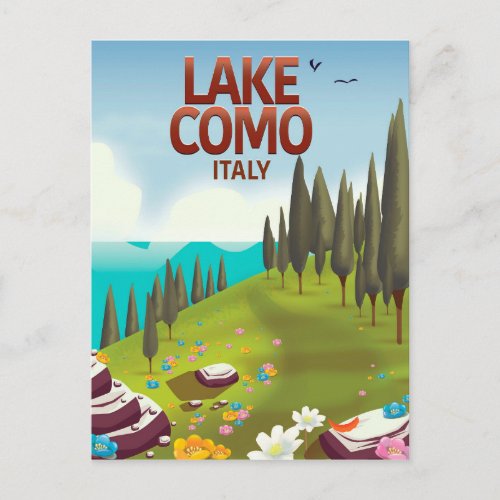 Lake Como Italy travel postcard Postcard